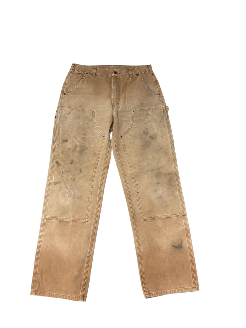 Vintage Carhartt Carpenter Pants Mens 34x32 Canvas Workwear Double Knee B136